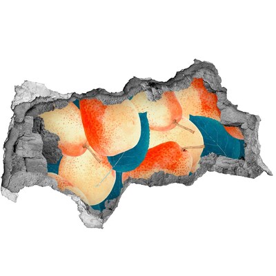 Pegatina decorativa agujero en la pared 3d El paraíso de las frutas detrás del muro