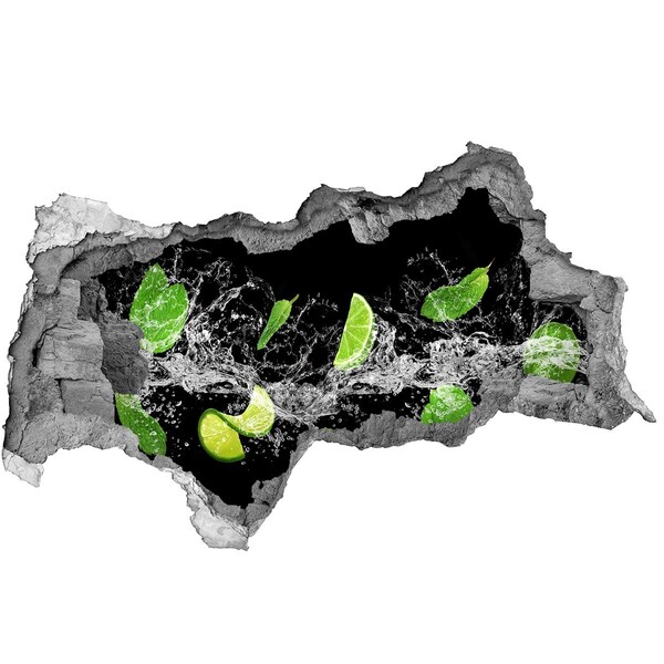 Naklejka 3D dziura na ścianę Orzeźwiający koktajl z limonki