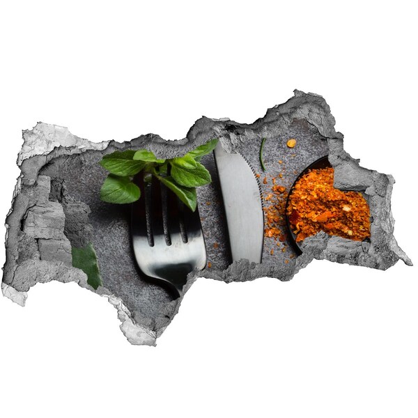 Vinilo adhesivo boquete en la pared rota El mundo culinario detrás del muro