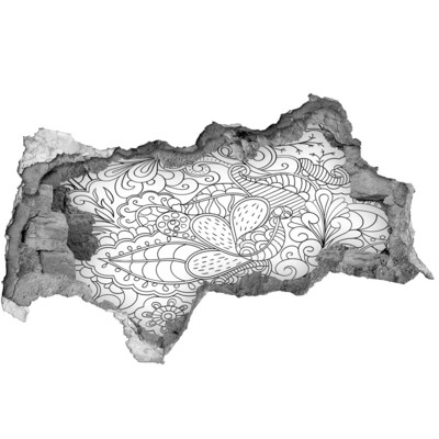 Naklejka 3D dziura na ścianę Kolorowy świat w dziurze