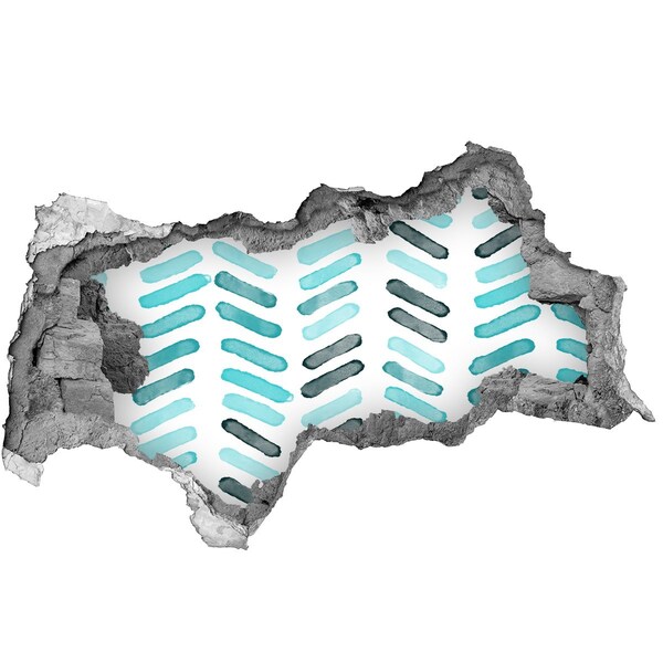 Vinilo efecto 3d pared rota irregular Interior en estilo moderno