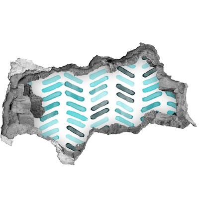 Vinilo efecto 3d pared rota irregular Interior en estilo moderno