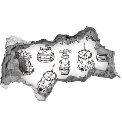 Samoprzylepna naklejka Etniczne wzory na tle ściany