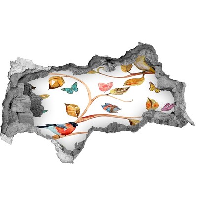 Fotomural autoadhesivo efecto agujero 3d Jardín del agujero en la pared