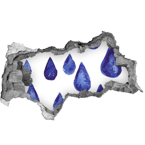 Vinilo efecto 3d pared rota irregular Gotas de agua en la pared