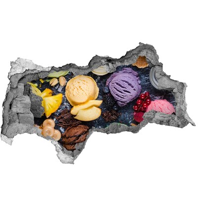 Fotomural autoadhesivo efecto agujero 3d Locura de hielo