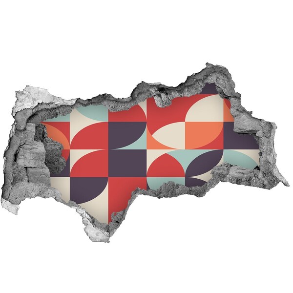 Fotomural autoadhesivo efecto agujero 3d Geometría en ruinas