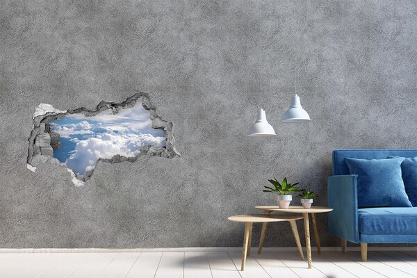 Pegatina decorativa agujero en la pared 3d Nubes en el cielo