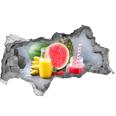 Fotomural autoadhesivo efecto agujero 3d Paraíso de cócteles de frutas