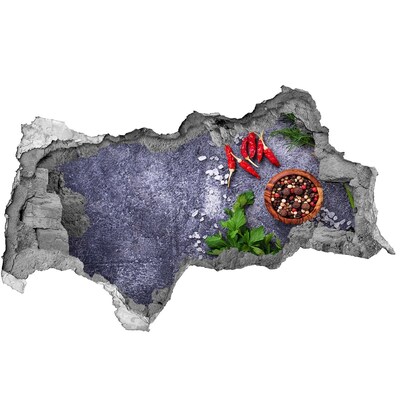 Naklejka 3D dziura Kuchenne inspiracje z przyprawami