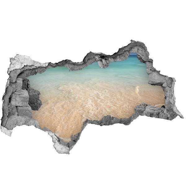 Dziura 3d w ścianie naklejka Rajska plaża