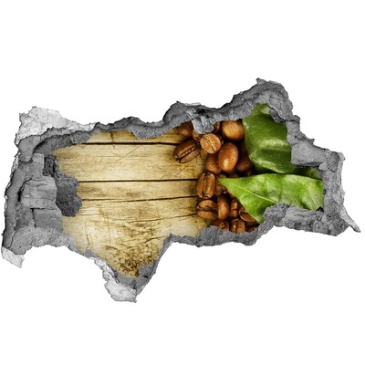 Pegatina decorativa agujero en la pared 3d Café en un agujero de hormigón