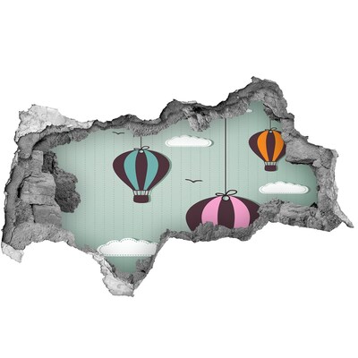 Vinilo adhesivo boquete en la pared rota Globos en el cielo