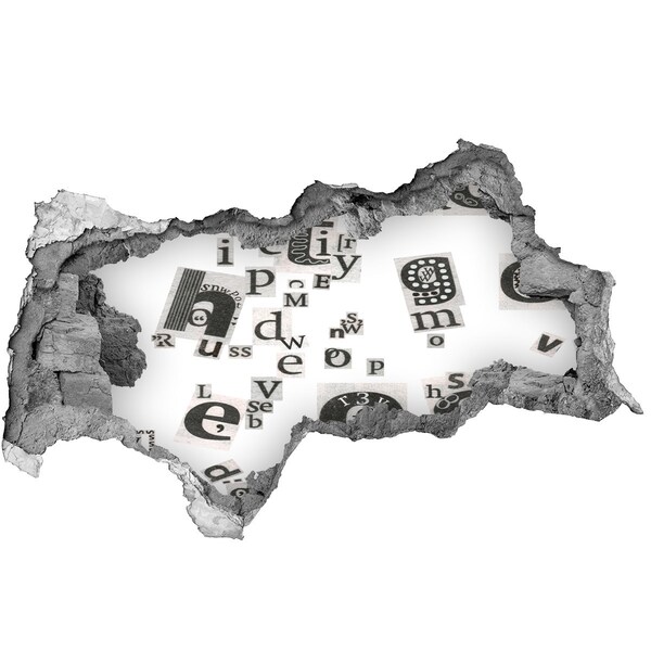 Pegatina decorativa agujero en la pared 3d Agujero literario en la pared