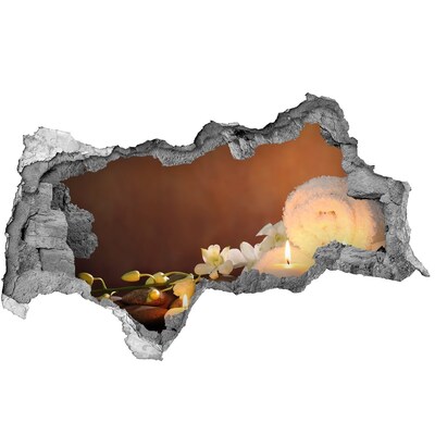 Vinilo adhesivo boquete en la pared rota Relájese en el spa