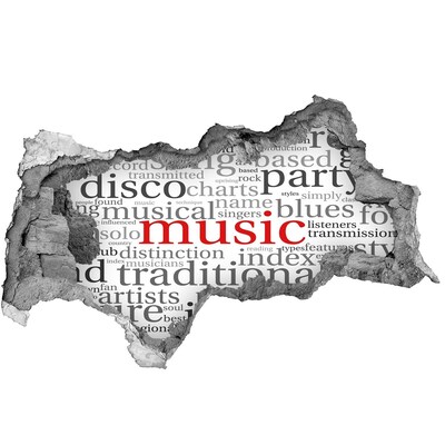 Fotoobraz dziura na ścianę Muzyczna dziura w ścianie