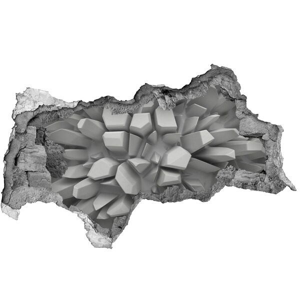 Fotomural autoadhesivo efecto agujero 3d Muro de cristal roto