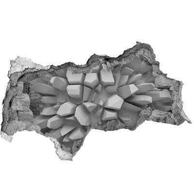 Fotomural autoadhesivo efecto agujero 3d Muro de cristal roto