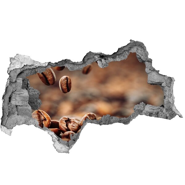 Naklejka 3D dziura na ścianę Kawa w zasięgu ręki