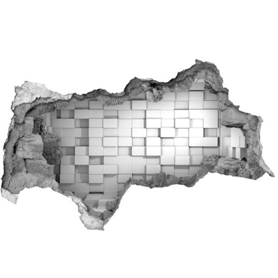 Pegatina decorativa agujero en la pared 3d Espacio moderno detrás de la pared.