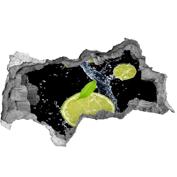 Naklejka 3D dziura okleina Cytrynowy orzeźwiający koktajl