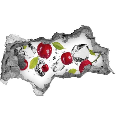 Vinilo adhesivo boquete en la pared rota Fruta en hielo