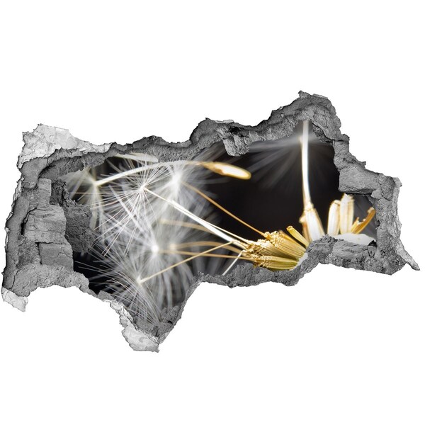 Vinilo adhesivo boquete en la pared rota Sueño de flores a través de un agujero en la pared