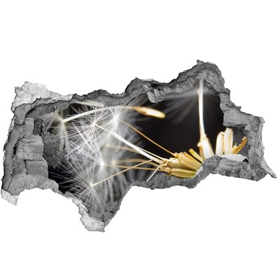 Vinilo adhesivo boquete en la pared rota Sueño de flores a través de un agujero en la pared