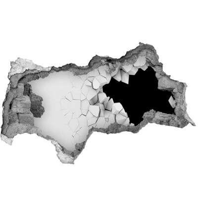 Fotomural autoadhesivo efecto agujero 3d Un muro roto que da al vacío