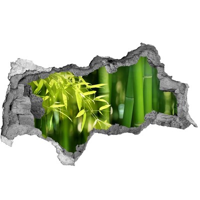 Vinilo adhesivo boquete en la pared rota Bosque de bambú verde