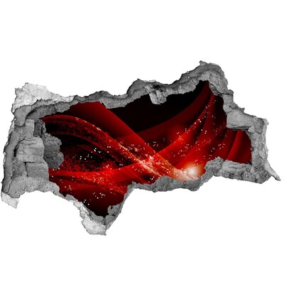 Dziura 3d fototapeta naklejka Czerwony wir w betonie