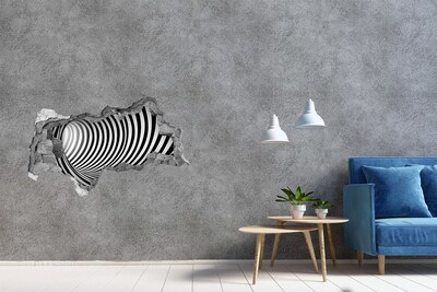 Vinilo adhesivo boquete en la pared rota La ilusión de un túnel giratorio