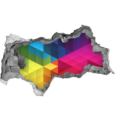 Fotomural autoadhesivo efecto agujero 3d Ilusión colorida del espacio