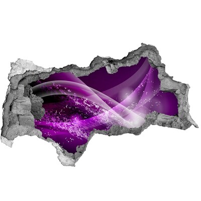 Pegatina decorativa agujero en la pared 3d Espacio morado en la pared