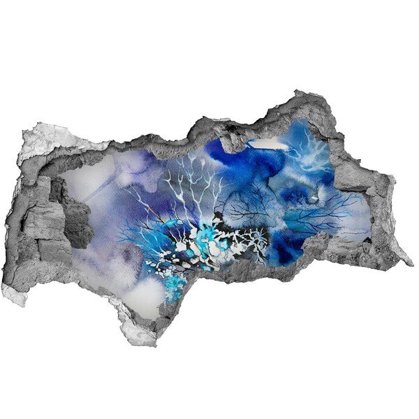 Dziura 3d fototapeta naklejka Podwodny świat w dziurze