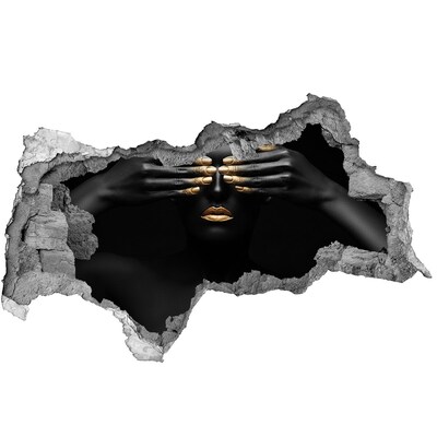 Pegatina decorativa agujero en la pared 3d Ojos cubiertos