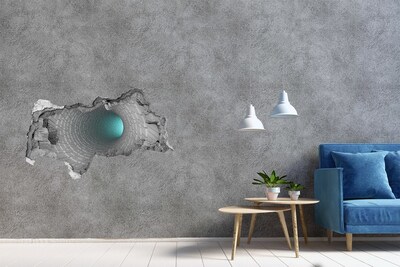 Fotomural autoadhesivo efecto agujero 3d Misterioso túnel en la pared