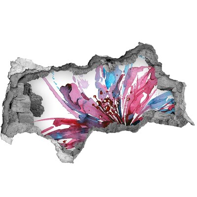 Dziura 3d fototapeta na ścianę Kwiat w zniszczonej ścianie