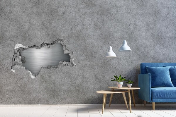 Pegatina decorativa agujero en la pared 3d El muro robado