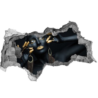 Fotomural autoadhesivo efecto agujero 3d El secreto dorado en las ruinas