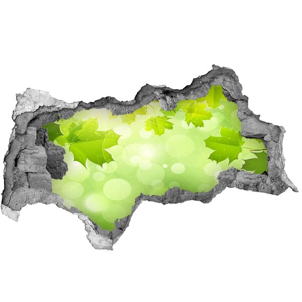 Samoprzylepna dziura na ścianę Zielona oaza wśród liści