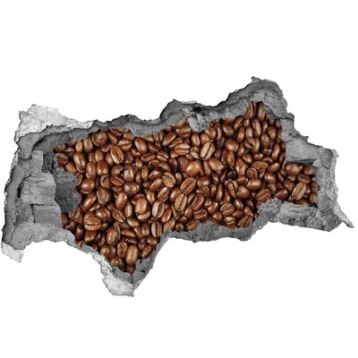 Fotomural autoadhesivo efecto agujero 3d Café en un agujero en la pared