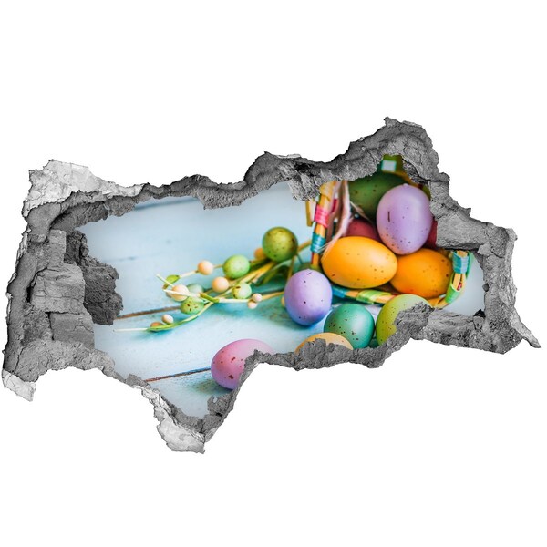Pegatina decorativa agujero en la pared 3d Huevos de Pascua en el agujero