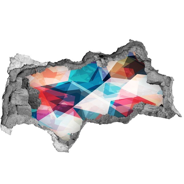 Dziura 3d fototapeta naklejka Kolorowy kryształowy świat