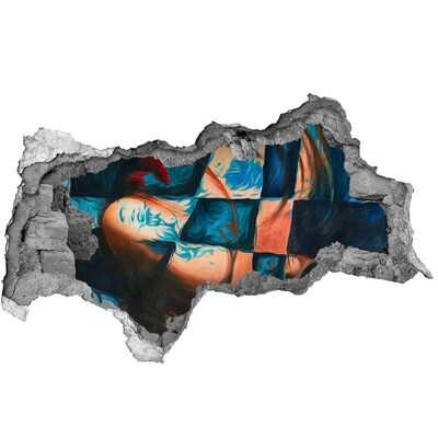 Vinilo efecto 3d pared rota irregular Un cuerpo inmerso en el color