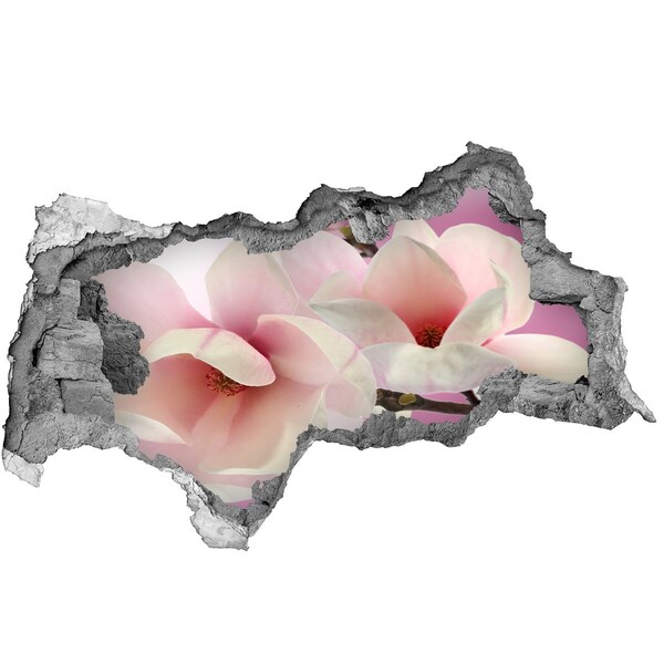 Fotomural autoadhesivo efecto agujero 3d Un sueño floral detrás de la pared.