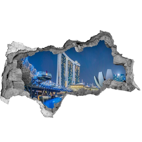 Fotomural autoadhesivo efecto agujero 3d Arquitectura moderna en Singapur