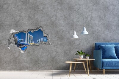 Fotomural autoadhesivo efecto agujero 3d Arquitectura moderna en Singapur
