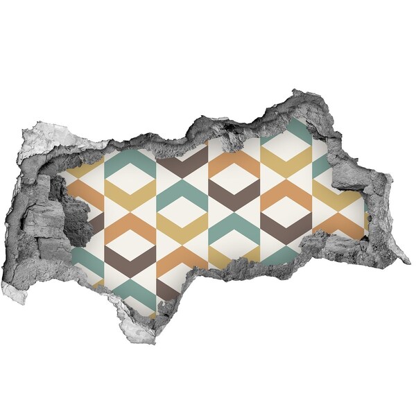 Dziura 3d fototapeta na ścianę Geometryczne wzory na ścianie