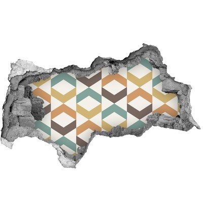 Vinilo adhesivo boquete en la pared rota Patrones geométricos en la pared